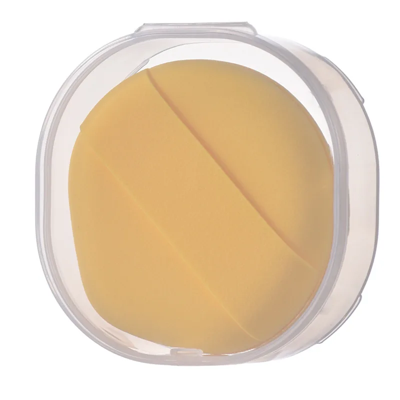 Transparent Plastic Square Storage Case for Makeup Powder Puff