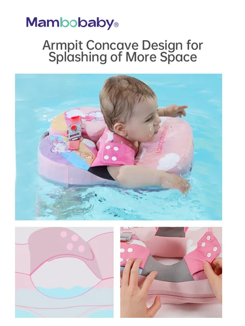 mambobaby Baby float With Crotch Strap Waist Infant swimming Circle non-inflatable pool accessories 1 2 3 years water game toys 3