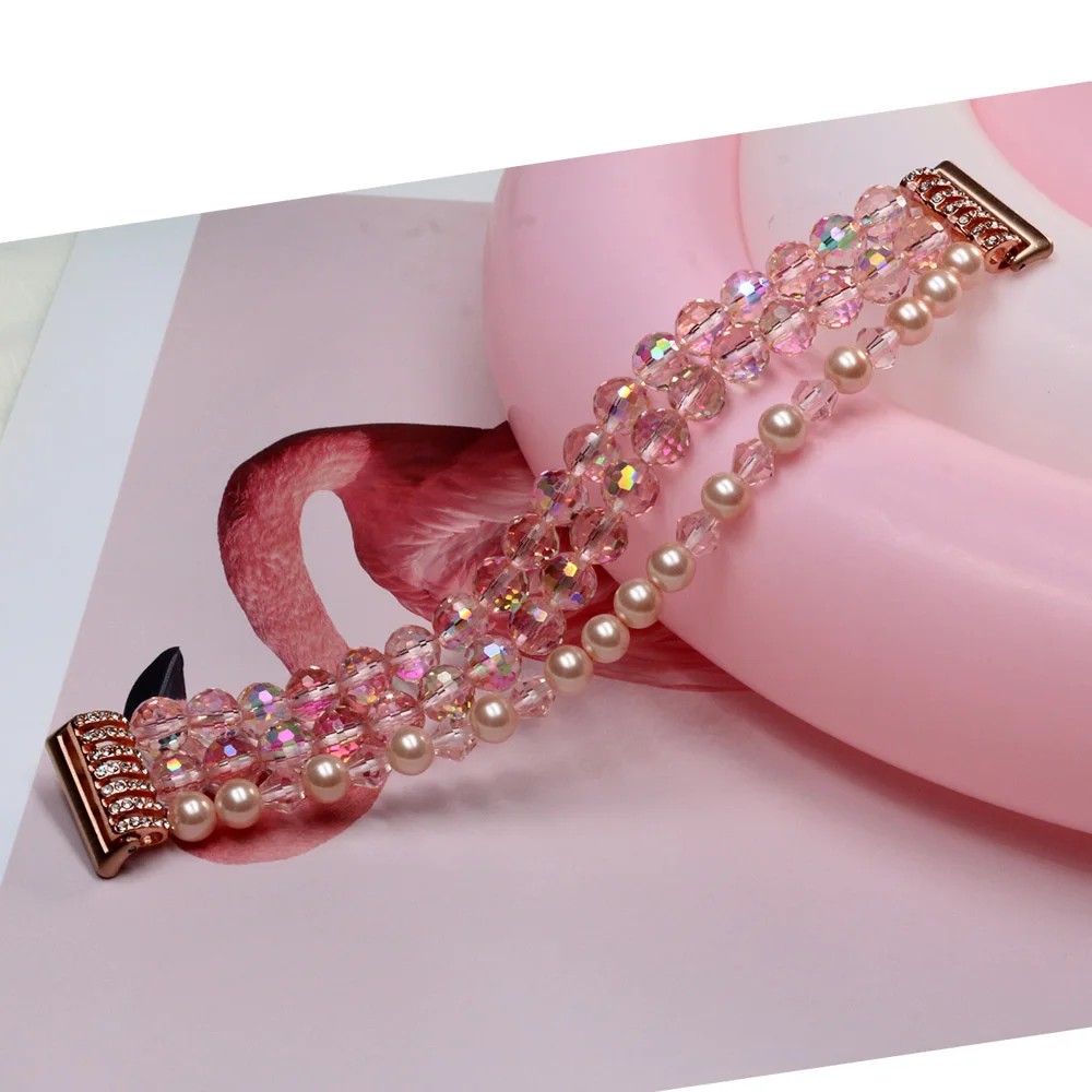 Elegant Beaded Bracelet for Smartwatch - Luxury Jewelry Band for Women