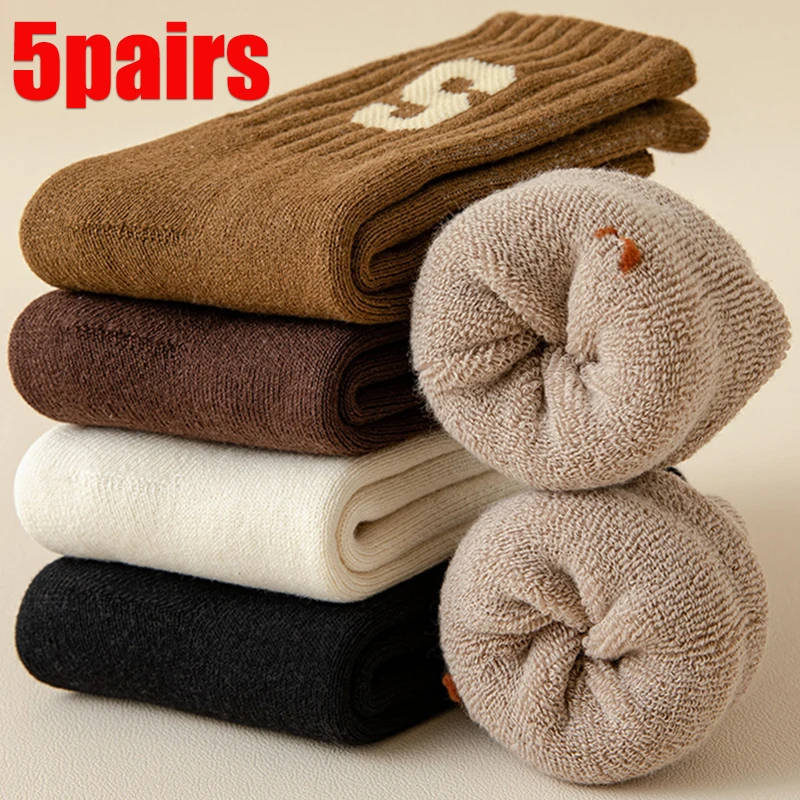 

Женские вязаные носки, теплые зимние хлопковые повседневные японские модные однотонные удобные длинные носки с буквенным принтом C