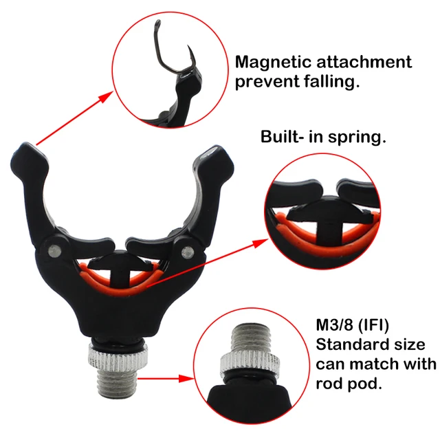4 Supporti Per Canna Da Pesca - Attacchi Magnetici Per Carp Fishing, Filettatura 3/8