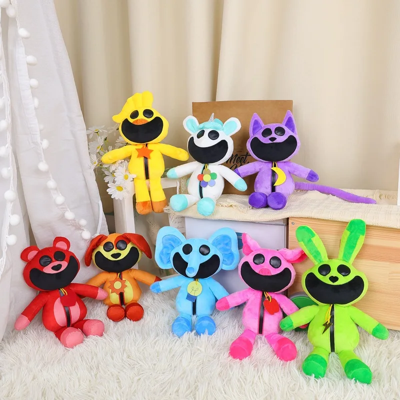 

Smiling Critters Horror Smiling Animal Plush Doll Series Doll Pink Pig Plush Toy Bedroom Decoration Cute Children's Gift
