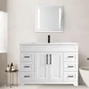 48” Bathroom Vanity with Ceramic Sink Combo, White Bathroom Cabinet with Soft Closing Doors & Drawers,Bathroom Storage Cabinet 1