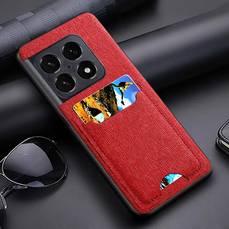 Luxurious PU Leather Phone Case with Card Slot and Bag Holder