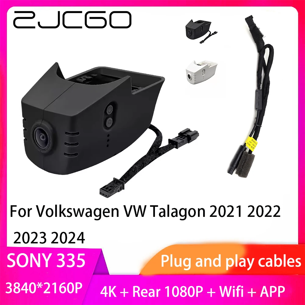 

ZJCGO Plug and Play DVR Dash Cam 4K 2160P Video Recorder for Volkswagen VW Talagon 2021 2022 2023 2024