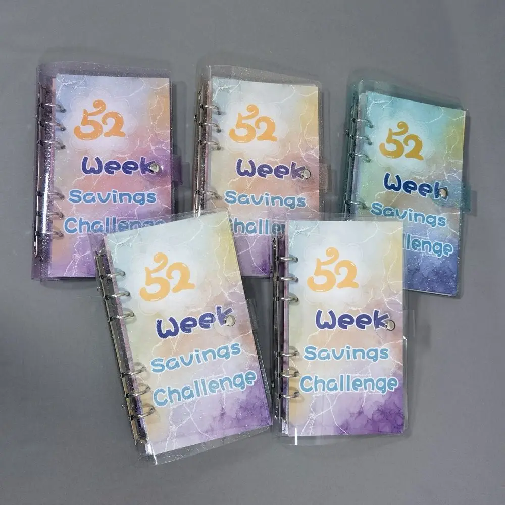 

PU 52 Weeks Envelope Challenge Binder with Cash A5 Savings Challenges Book Paper Envelopes Savings Challenges Sheets Lovers