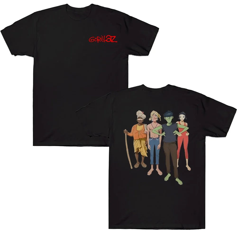 Gorillazs Graphic Unisex Cotton T-Shirt - Music Inspired Hip Hop & Gothic Style Top