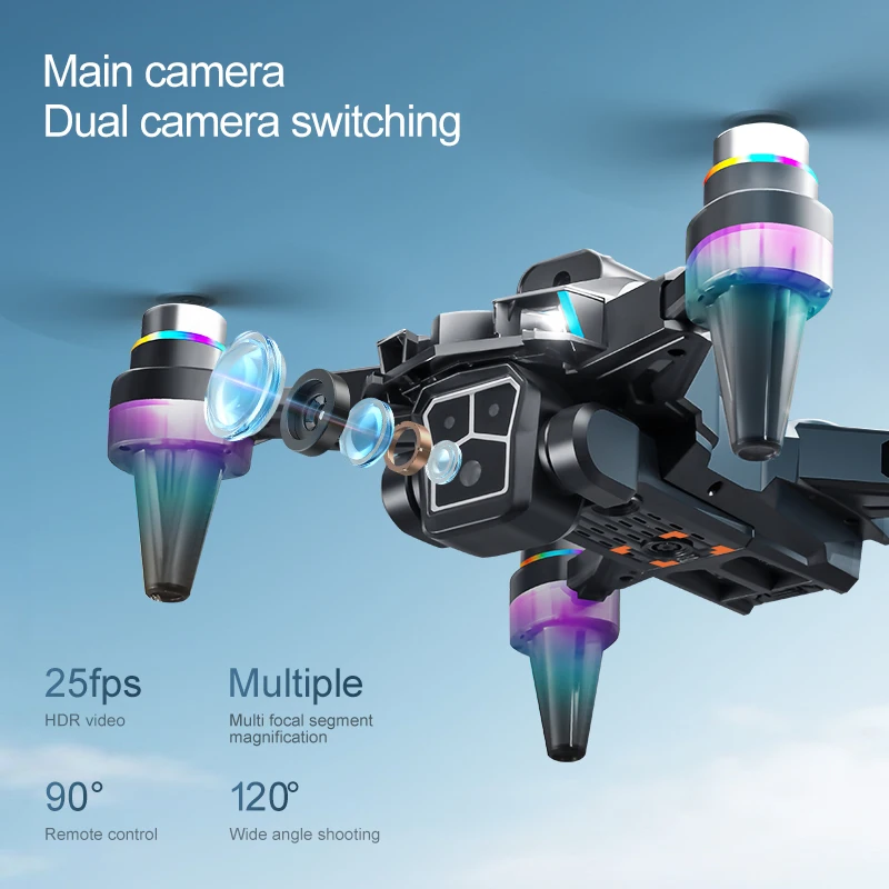 K12 MAX WIFI FPV 4K Two Camera Drone 360 ° Flip Obstacle Avoidance Optical Flow Hover Quadcopter New LCD Screen Remote Control