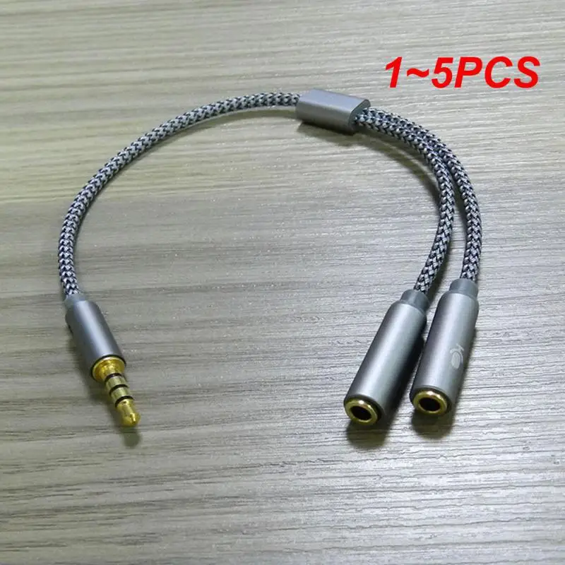 

1~5PCS Headphone Splitter For Computer 3.5mm Female To 2 Dual 3.5mm Male Converter Mic AUX Audio Y Splitter Cable Headset To PC
