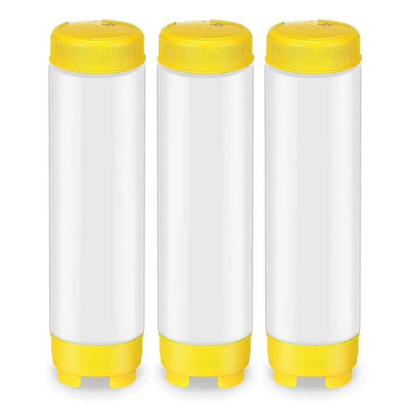 Squeeze Bottle 16Oz Refillable Tip Large Valve Dispenser Condiment For Sauces Ketchup