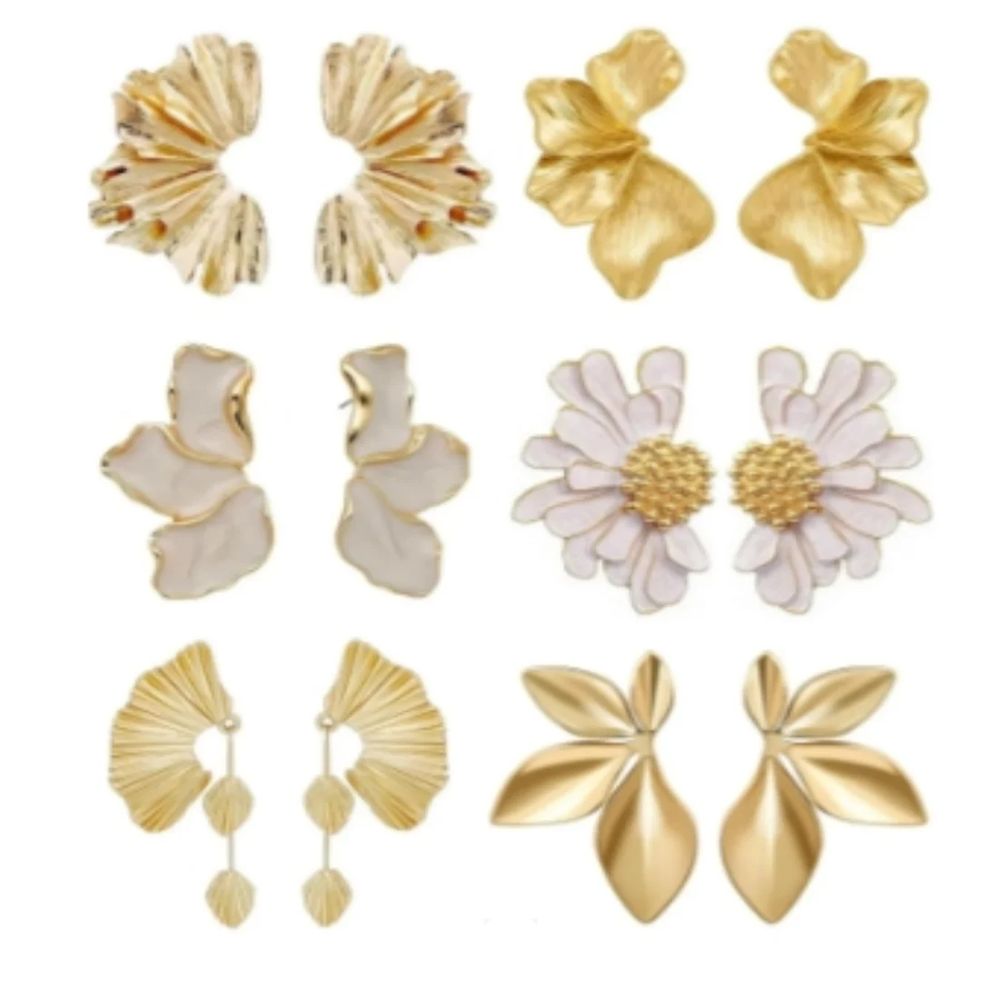 Exquisite Flower Stud Earrings for Women Trendy All-match& Exquisite Earrings Party Jewelry Accessories