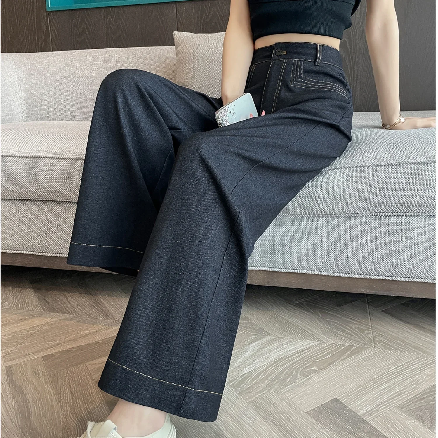 Women's High Waist Wide Leg Trousers