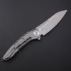 TWOSUN TS45 Folding Knife D2 M390 Steel Knife edc Gear for Men Titanium Handle Ball Bearing Outdoor Hunting Camping  Pocket Tool 2