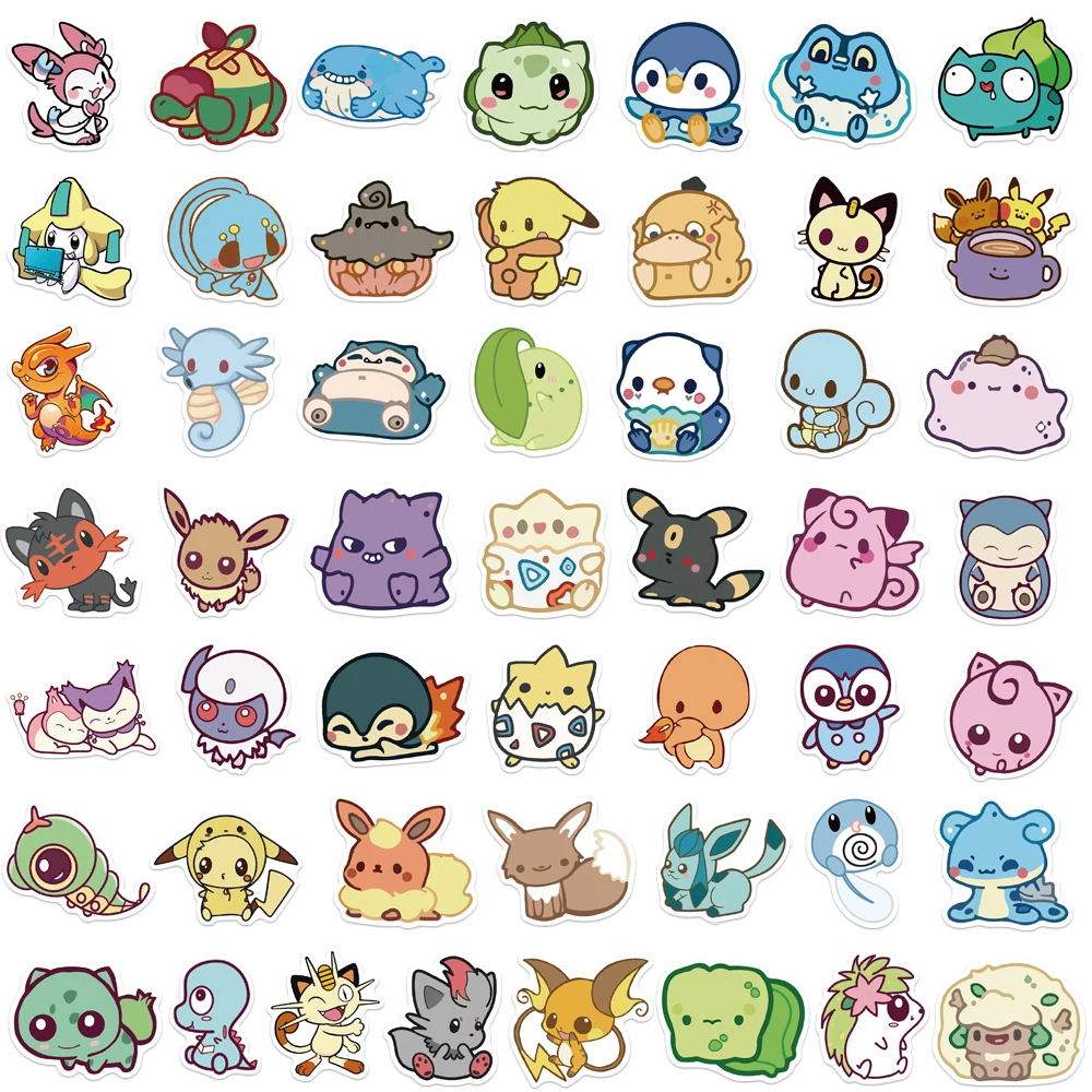 10/30/50PCS Cute Pokemon Anime Cartoon Stickers Car Guitar Motorcycle Luggage Suitcase DIY Classic Toy Funny Decal Kid Sticker cartoon stickers decorative stickers anime stickers pokemon stickers kawaii stickers car sticker decal