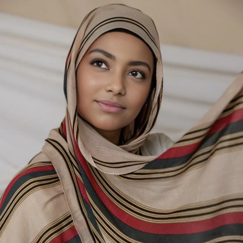 Watercolour Floral Shawl Scarf Muslim Modal Jersey Hijab Scarf Women Plain Soft Turban Tie Head Warps Headband Scarf