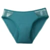 4 Layer Absorbent Menstrual Panties Bamboo Fiber Period Panties Women for Heavy Flow Lace Bikini Postpartum Leak Proof Underwear 6