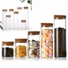10X Glass Food Storage Container With Cork/Bamboo Lids Large Capacity Sealed Glass Bottles Pot Jar For Kitchen Organizer Tools 6