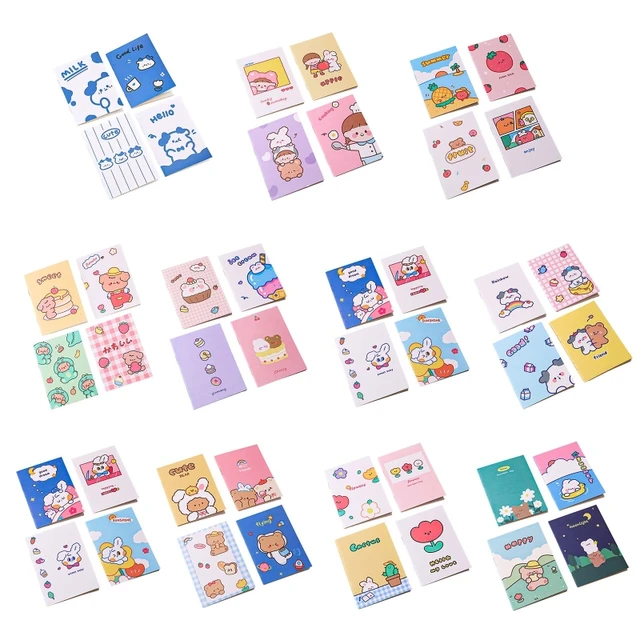 Ins Fruits Scrapbook Small Journal Planner Notebook Square Thick Grid Pages  100 Sheets for Little Girls Boys Students