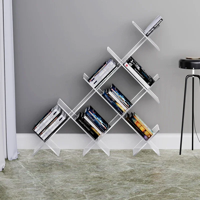 Furniture Library Bookcase Books Kids Bookshelf Rotating Book Modern Living Room Shelves Mid Century Shelves Floor Booksellers