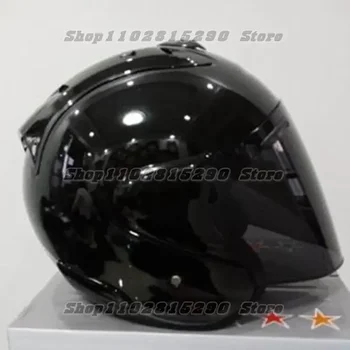 Bright Black Half Helmet 1