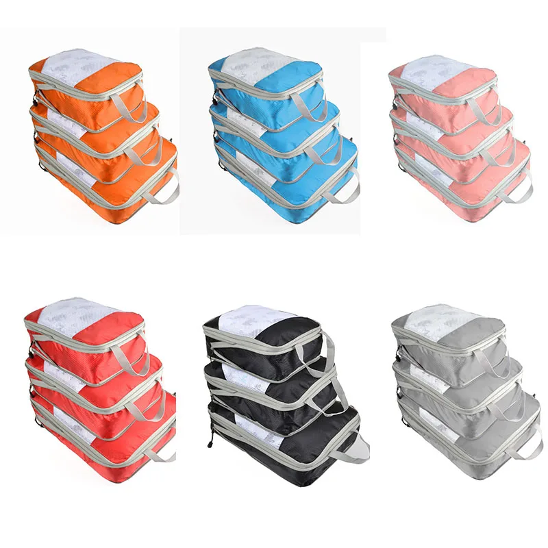 

Visualization Travel Storage Bag Compressible Packing Cubes Foldable Waterproof Travel Suitcase With Handbag Luggage Organizer