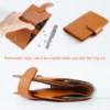 Moterm Regular A8 / M5 Size Rings Planner Pebbled Grain Cowhide 5-hole Mini Notebook with 15 MM Rings Organizer Journey Diary 5