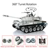 HENG LONG 1/16 Snow 7.0 Upgraded Walker Bulldog Painted White RC Tank 3839 W/ 360° Turret Steel Sprocket Wheels Car Toys Boys 1