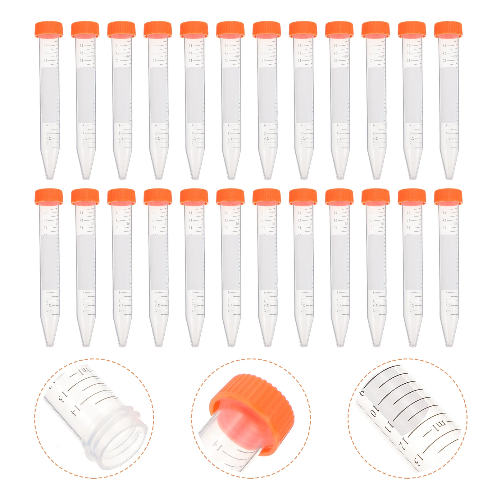 25 Pcs Centrifuge Tube Laboratory Rack Falcon Tubes Blood Test 15ml Pointed Bottom