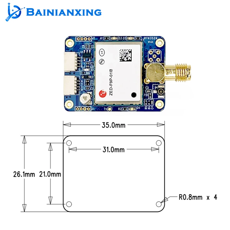 高精度ボード,BNX-F9P rtk,gps,gnssモジュール,ZED-F9P cmレベル