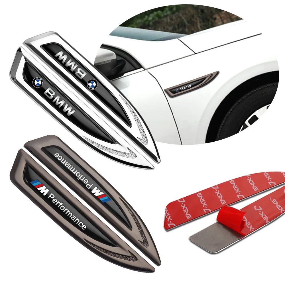 3D Metal Car Side Fender Emblem Sticker Auto Decorazione Badge Per Bmw M Performance F10 F13 F15 F16 F30 F34 F32 F31 F48 E28 E30