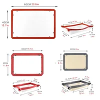 เสื่ออบซิลิโคนป้องกันการรั่ว-ไม่ติดทนต่ออุณหภูมิสูงสําหรับคุกกี้ไก่ย่างปลาเตาอบเครื่องมือห้องครัว 5