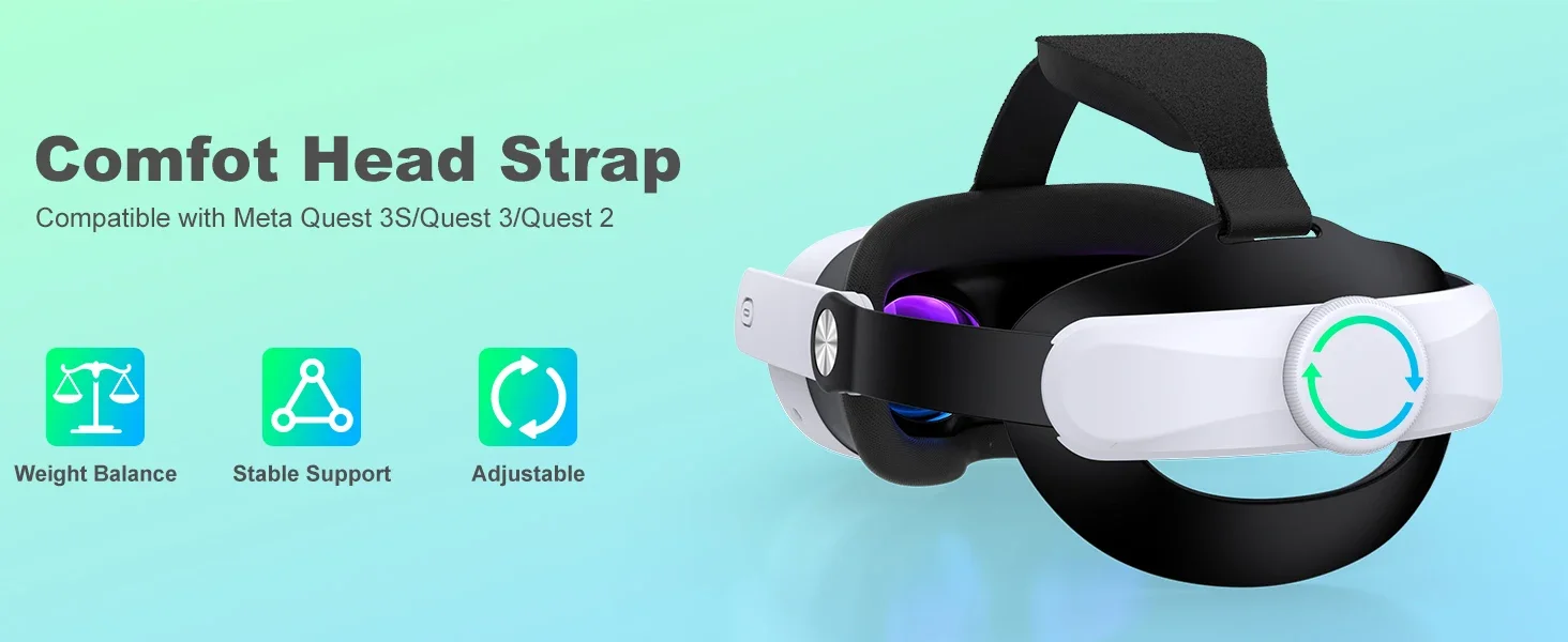 Adjustable Elite Vr Head Strap For Meta Quest 3s Quest 3 And Quest 2_voghion.com