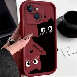 Cute Cat Cartoon Print Candy Soft Silicon Phone Case - Protective Cover for Tecno Spark 40C (RD - JGK2004)