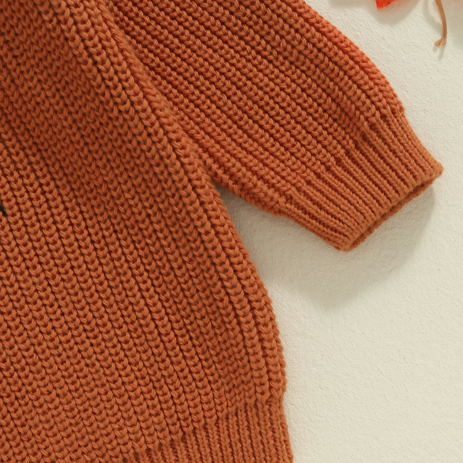 할로윈  의상, 겨울  스웨터, 여아 남아용 니트 의류, 호박 자수 긴 소매 어린이 풀오버 상의