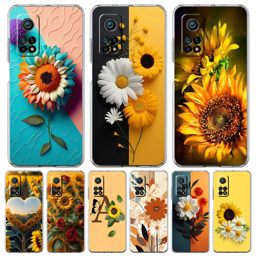 Sunflower Transparent Soft Phone Case Cover