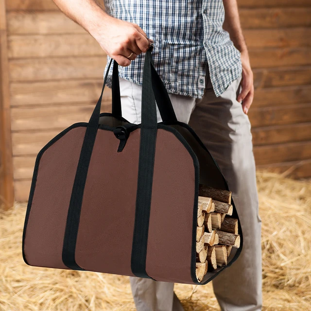 Sac de transport pour bois de chauffage, 38 x 18 pouces, grand sac