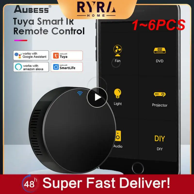 

1~6PCS Tuya WiFi IR Remote Control Smart Universal Infrared Remote For TV DVD Work With Alexa Home And Smart Life App
