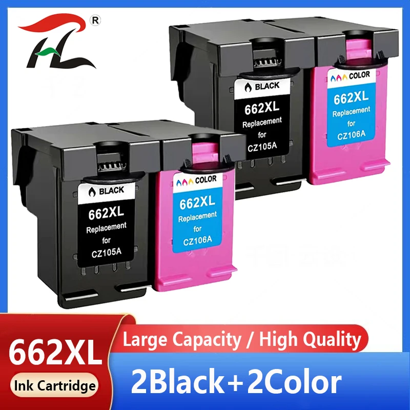 

662XL Compatible Ink Cartridge Replacement For HP 662 Deskjet 1015 1515 2515 2545 2645 3515 3545 4515 4645 Printer