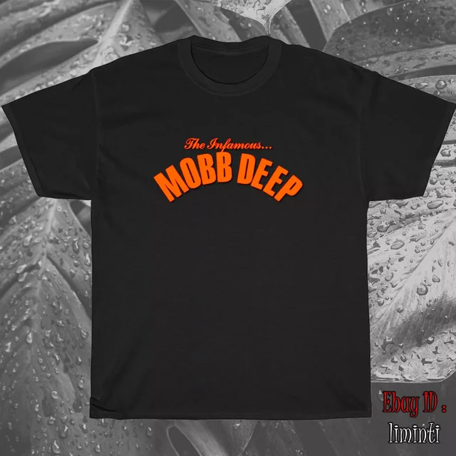 New Men Summer Fashion T-shirt Mobb Deep Mens Infamous on Red T
