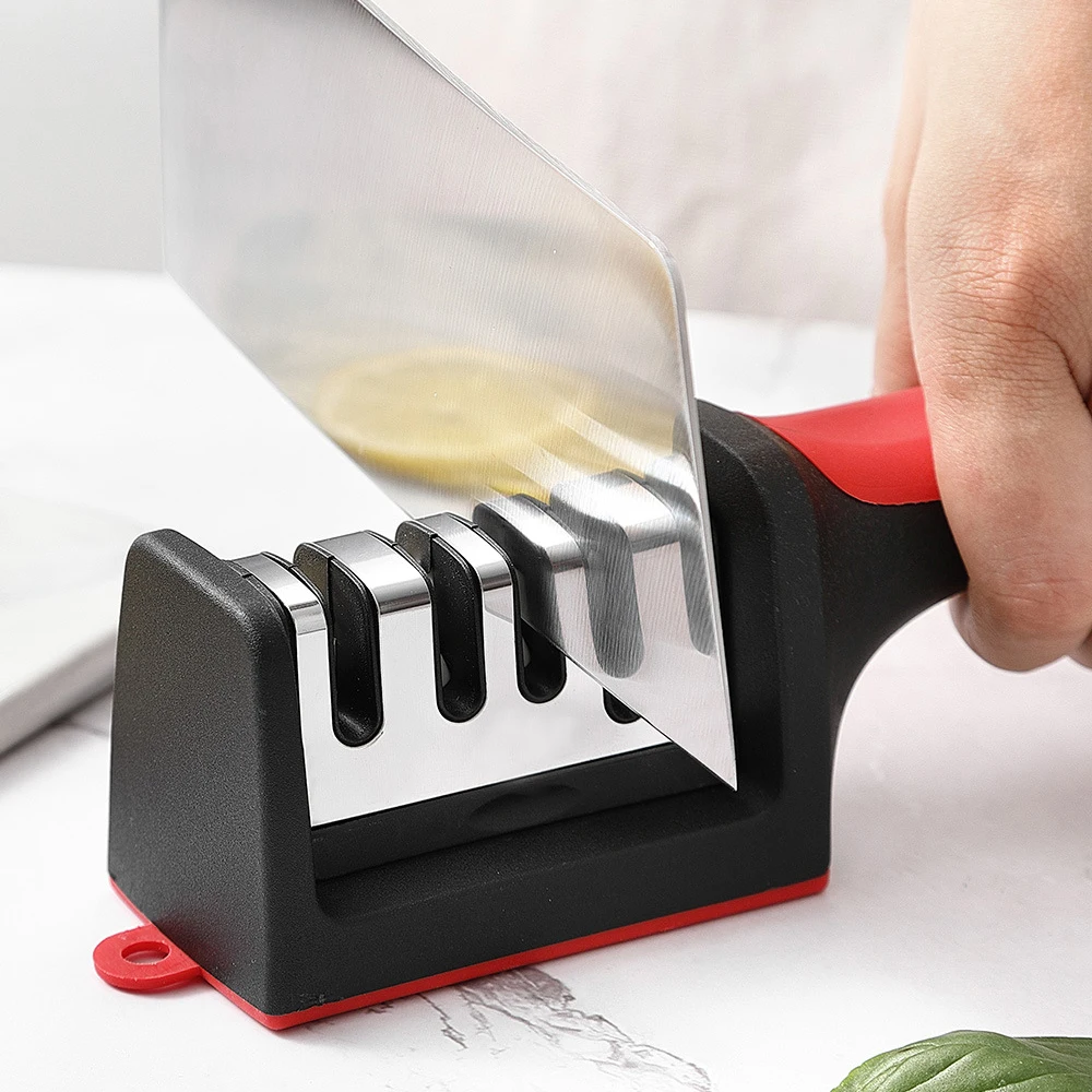 Description Picture 5 of item1PC Kitchen Multifunctional Knife Sharpener Handheld Fast Cutting Edge Sharpener Stone Scissors Sharpener