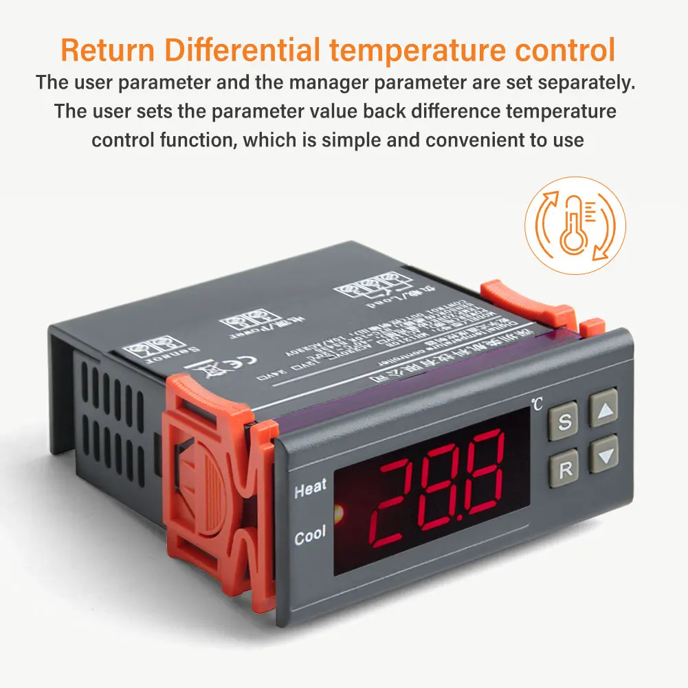 Digital Temperature Controller -40 to 120 Degrees Alarm Function Electronic Ther