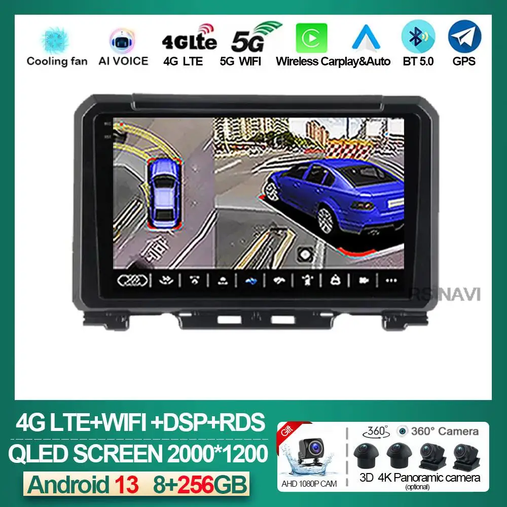 

9 Inch Android 13 For Suzuki Jimny JB64 JB74 2018 - 2020 Multimedia Video Player Car Radio Stereo GPS Navigation Carplay