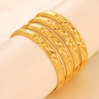 24K Gold Plated Dubai can open  Bangle for Women Middle East Gold Bangles Ethiopian Mesh Bracelets Wedding Jewelry African Gifts 1