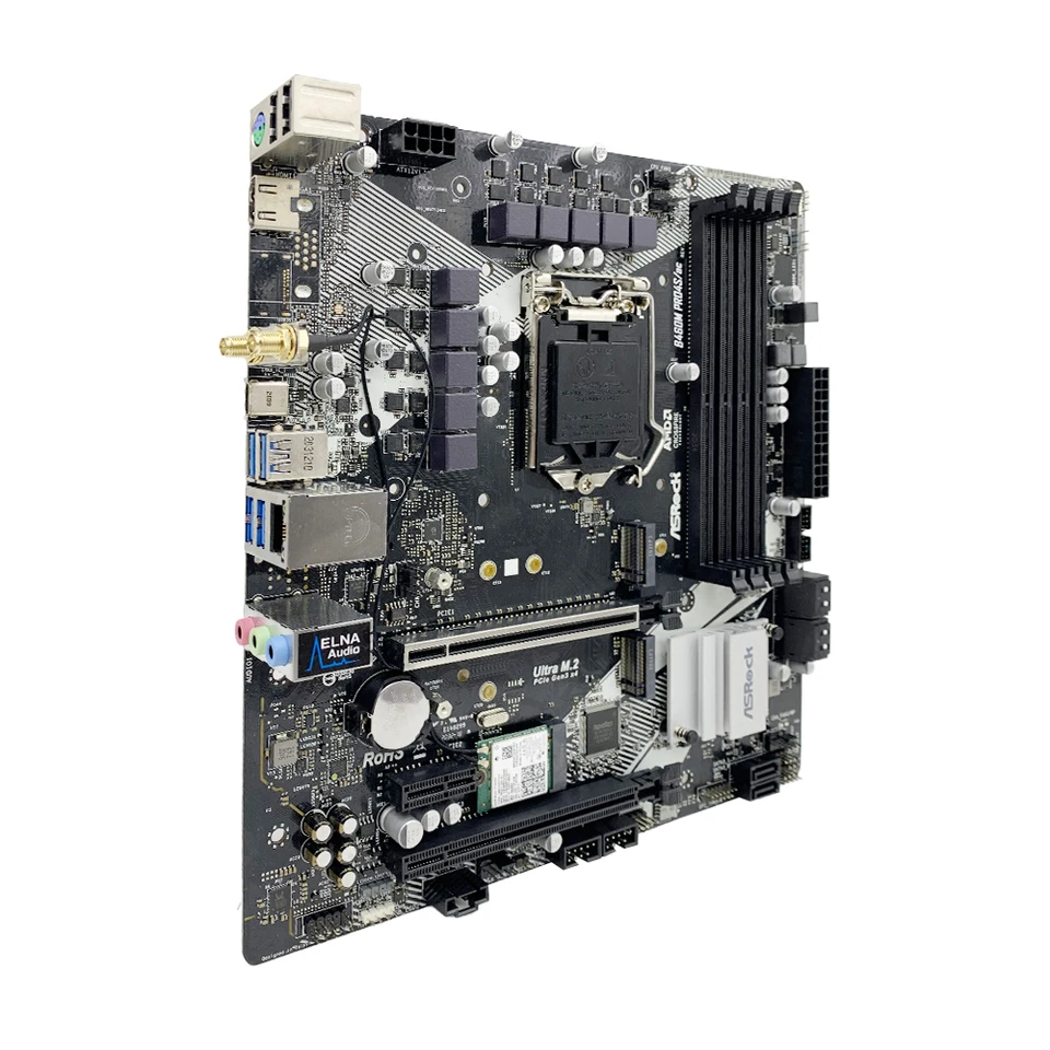 ASROCK B460M PRO4S/AC Intel B460 Motherboard Micro ATX Support CPU