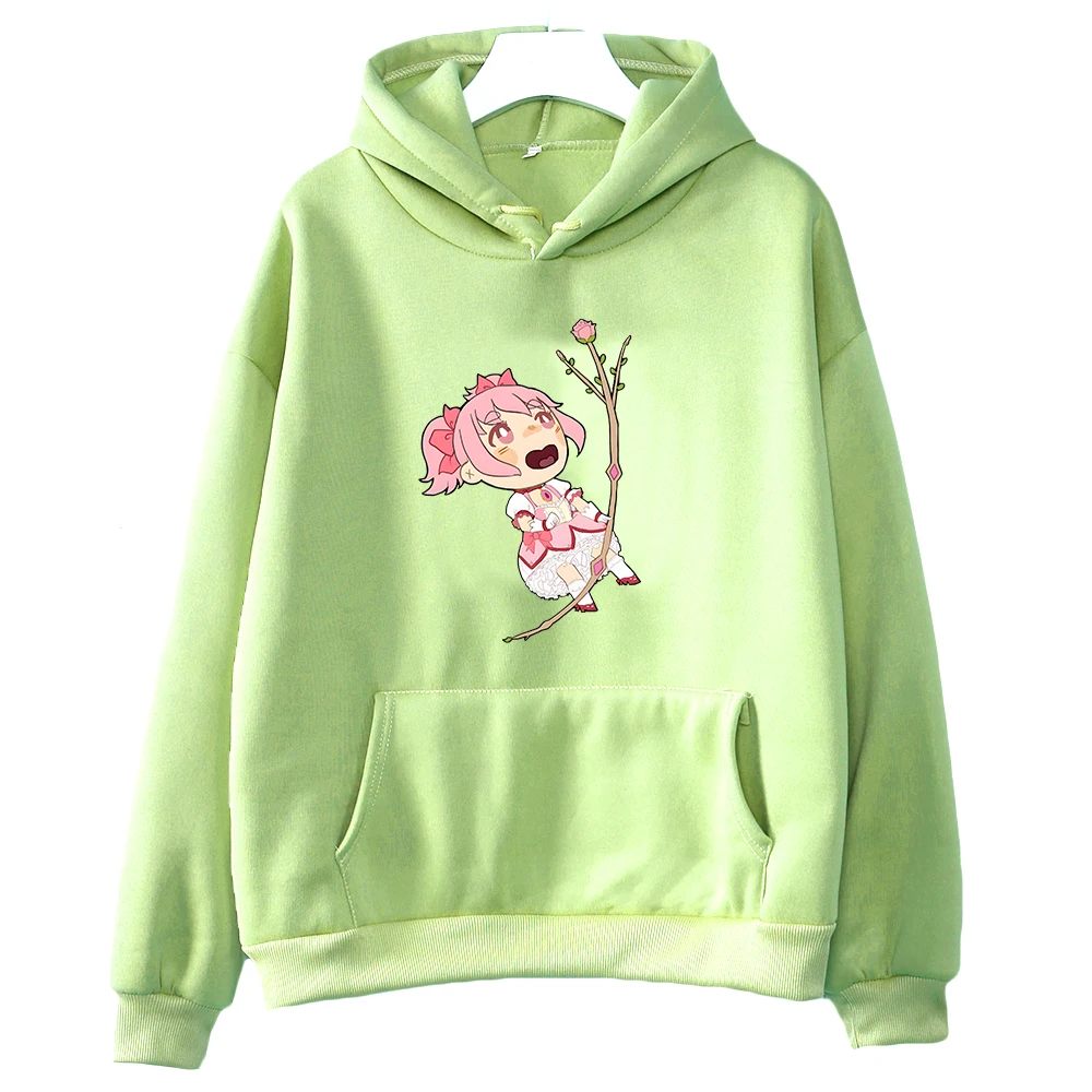 

Puella Magi Madoka Magica Hoodies Pink Kaname Manga Graphic Sweatshirts Japanese Streetwear Women Clothes Sudaderas Para Mujer