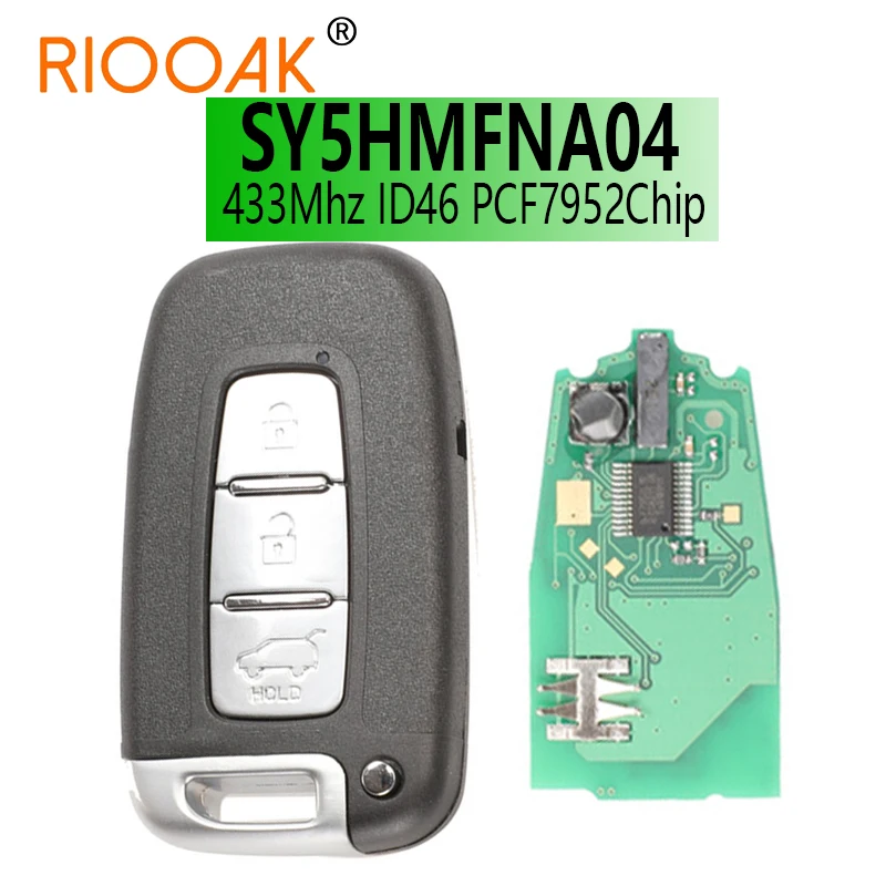 

433 МГц ID46 PCF7952 чип дистанционный смарт-ключ для Kia Hyundai I30 I45 Ix35 Genesis Equus Veloster Tucson Sonata Elantra SY5HMFNA04