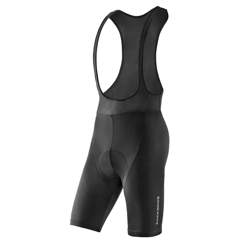 ROCKBROS Men Cycling Padded Bib Shorts Pro Fit Summer 4D Pad Road MTB Bicycle Shorts MTB Mountain Bicycle Riding Bib