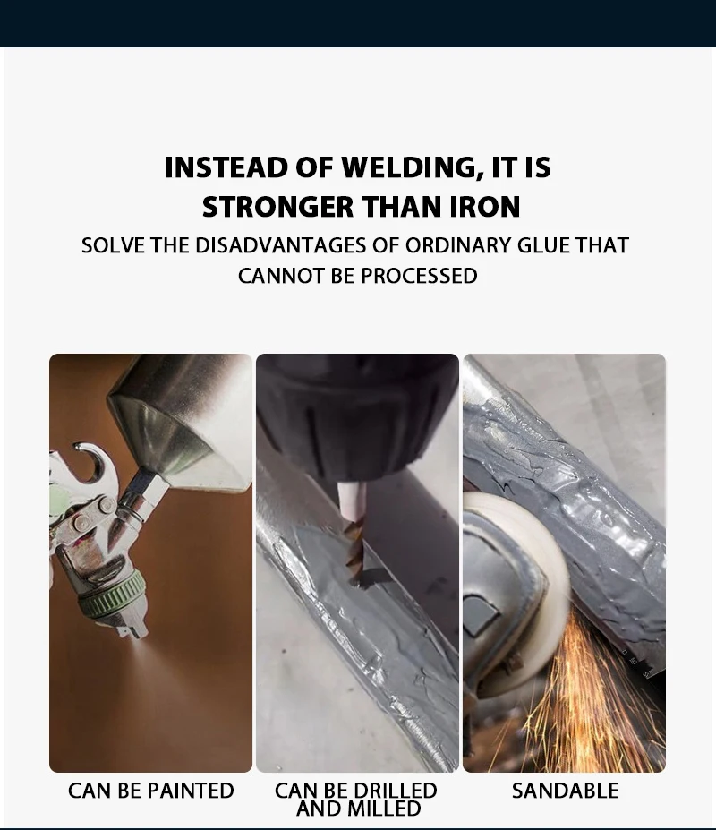 Description Picture 3 of item50/85g A+B Glue Casting Adhesive Industrial Repair Agent Casting Metal Cast Iron Trachoma Stomatal Crackle Welding Glue