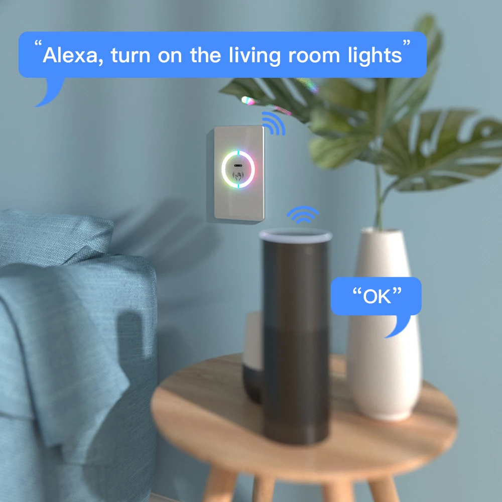 luz de parede smartthings homekit alexa google home 01