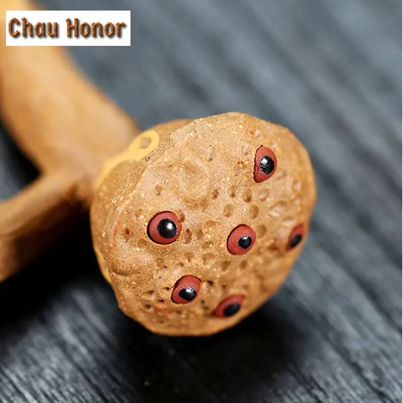 Creative Yixing Zisha Tea Leaking Tea Strainer Handmade Lotus Seed Lotus Leaf Mesh Tea Filter Kung Fu Tea Set Accessories Gifts